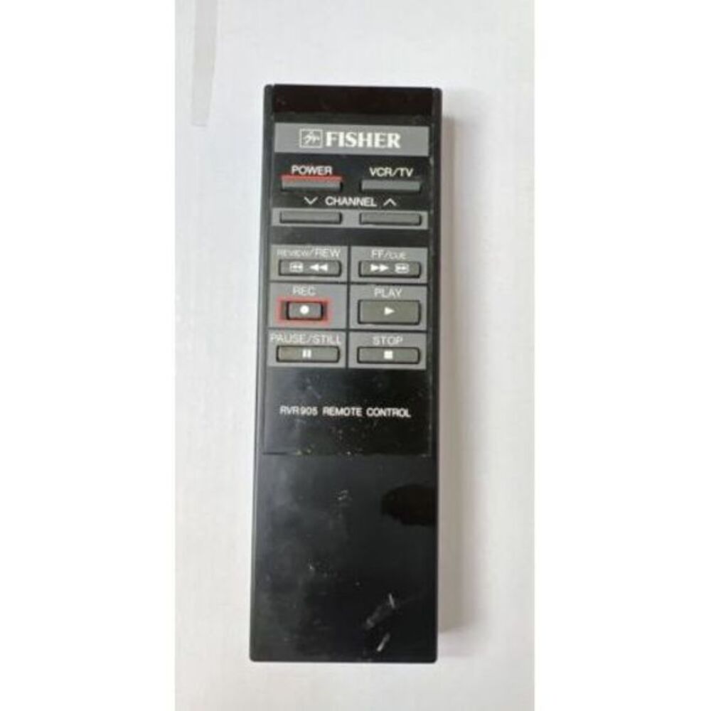 Fisher RVR-905 TV VCR VHS Remote Control Black- Not Tested